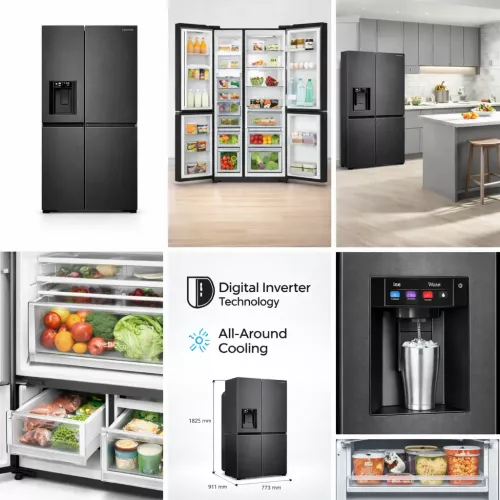 خرید و قیمت یخچال ساید بای ساید سامسونگ با گارانتی سام سرویس مدل RF59C701EB1/WS