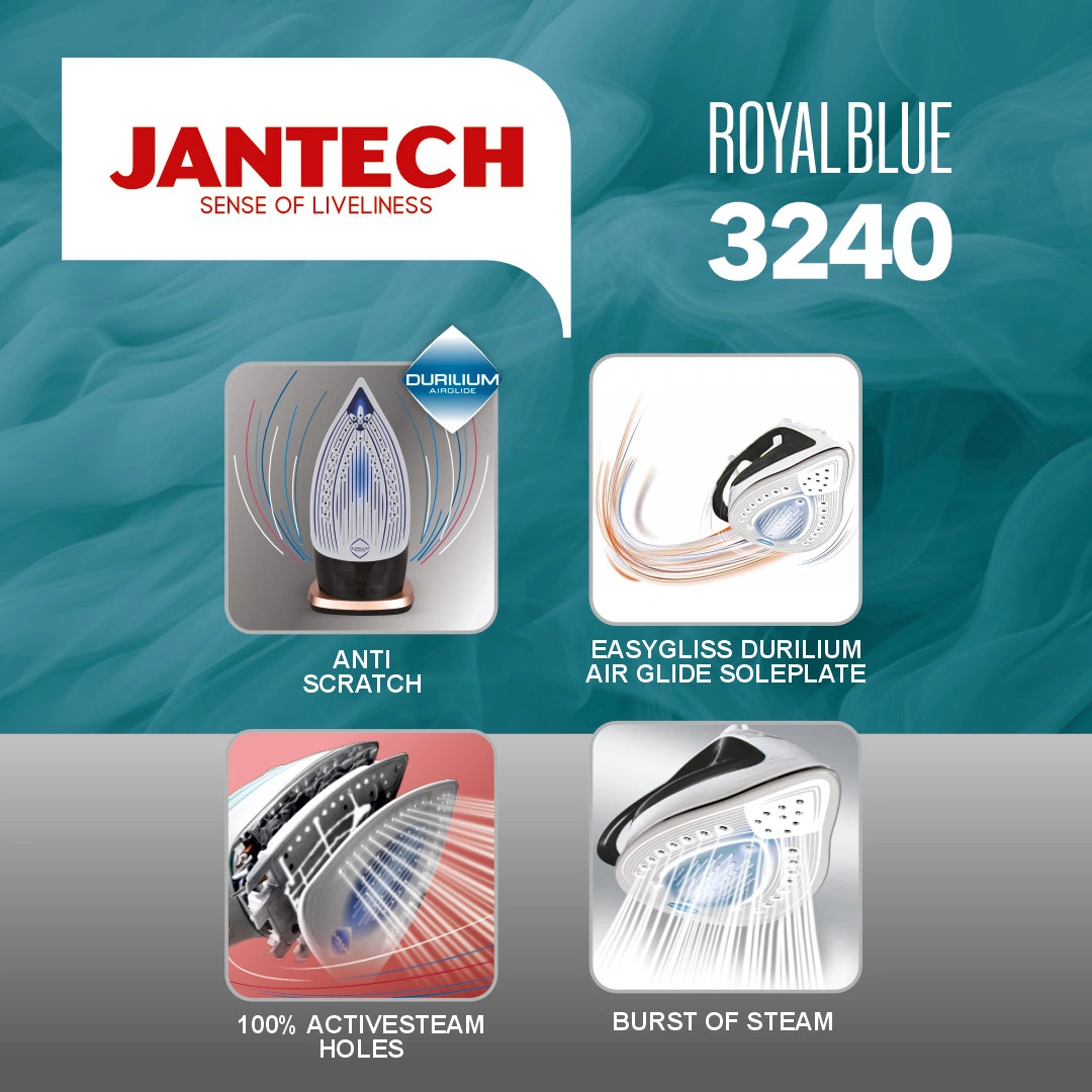 خرید و قیمت اتو بخار پروگلاید ژانومه مدل ROYAL BLUE 3240