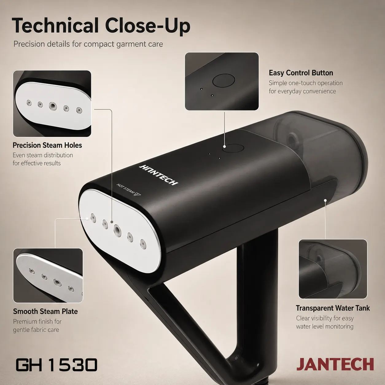 خرید و قیمت بخارگر دستی ژانومه مدل  GH1530
