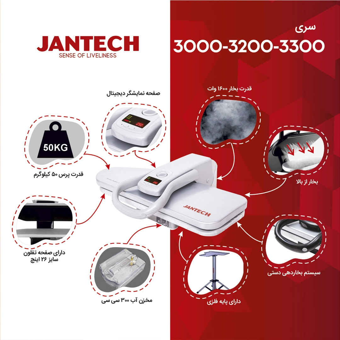 خرید و قیمت اتو پرس ژانومه مدل 3000