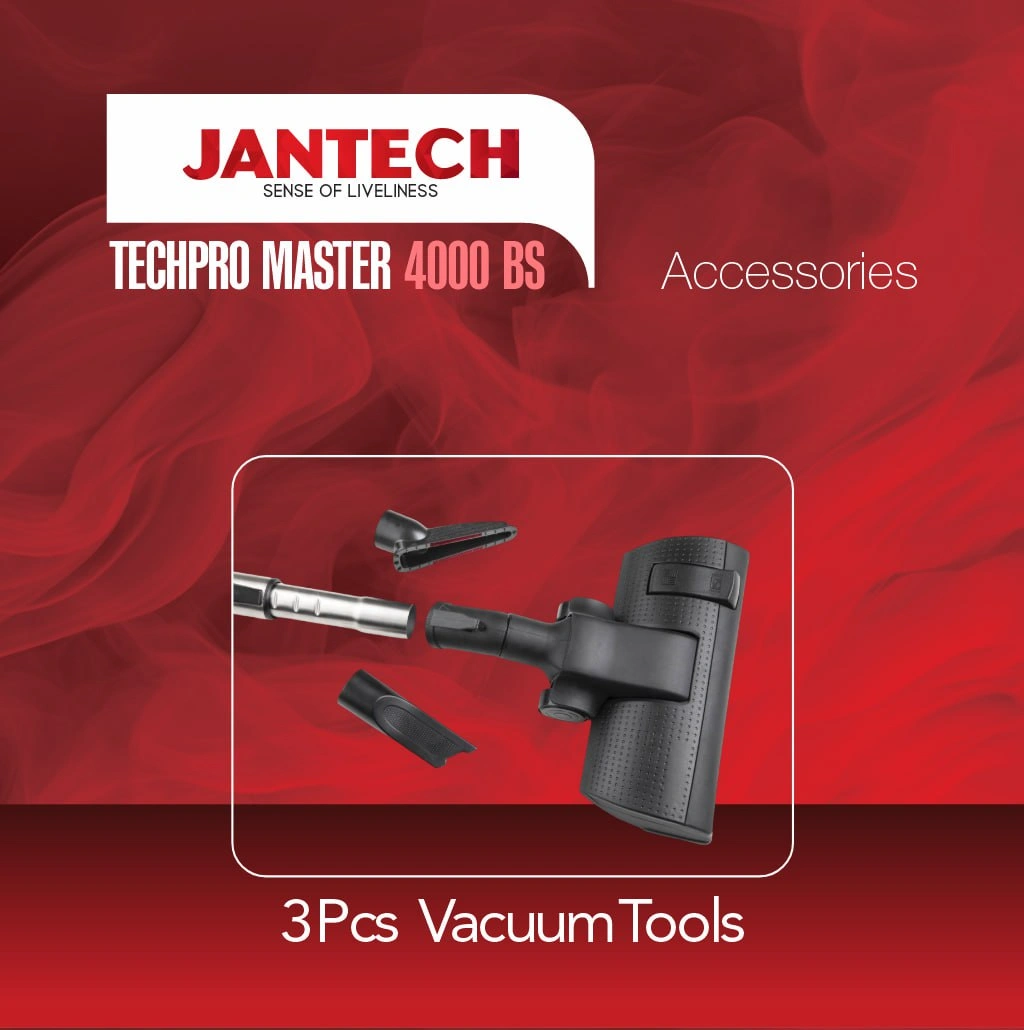 خرید و قیمت جاروبرقی جانتک مدل TECHPRO MASTER 4000 BS رنگ مشکی نقره ای