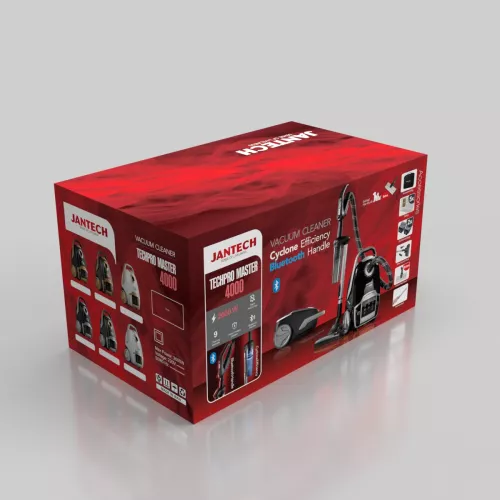 خرید و قیمت جاروبرقی جانتک مدل TECHPRO MASTER 4000 BG رنگ مشکی طلایی