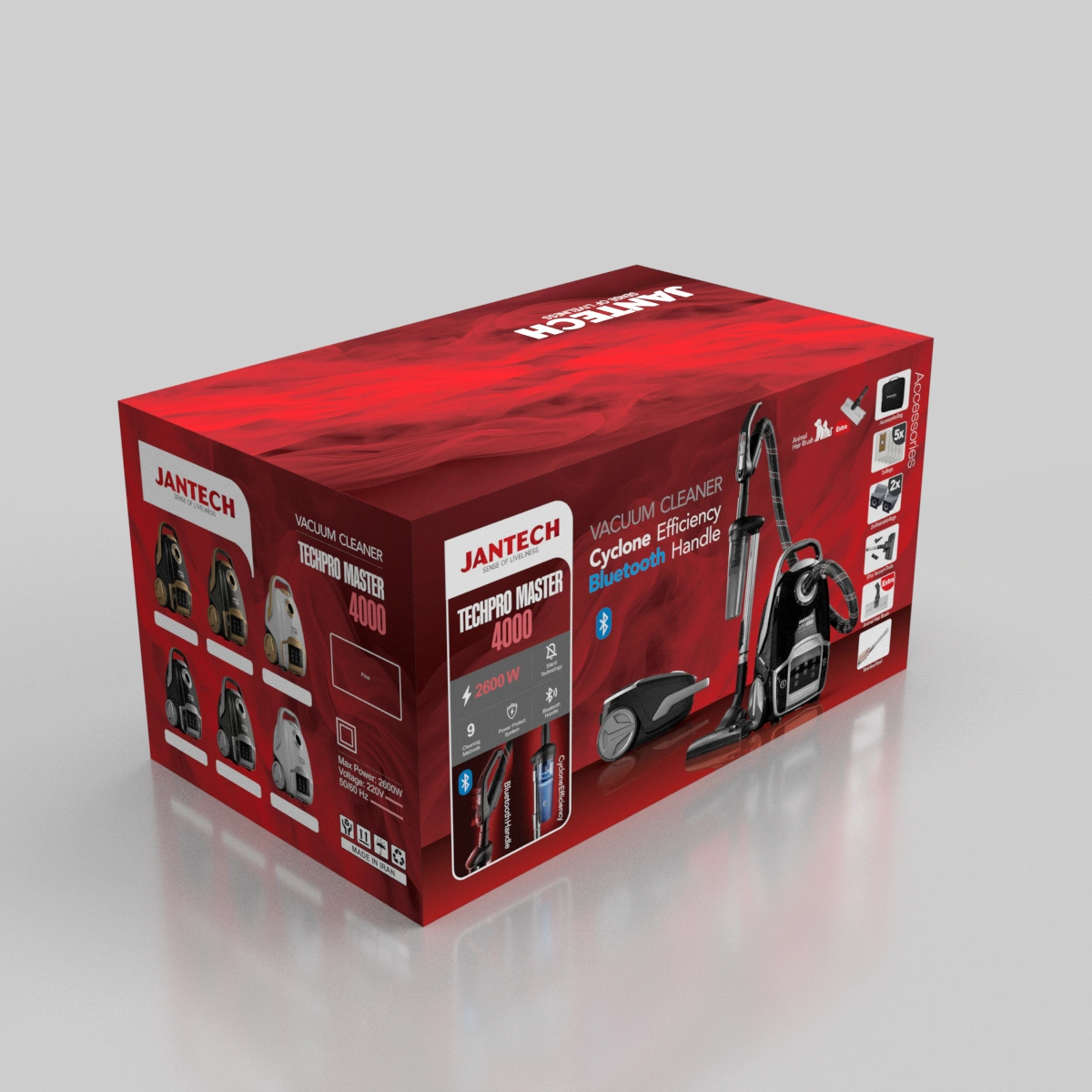خرید و قیمت جاروبرقی جانتک مدل TECHPRO MASTER 4000 GS رنگ طوسی نقره ای