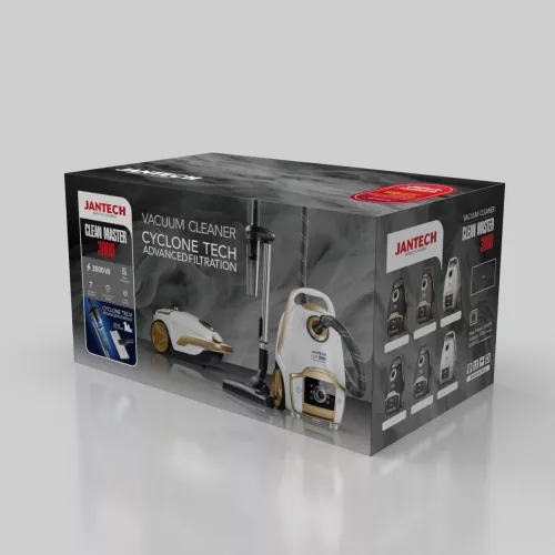 خرید و قیمت جاروبرقی جانتک مدل CLEAN MASTER 3000 BG رنگ مشکی طلایی