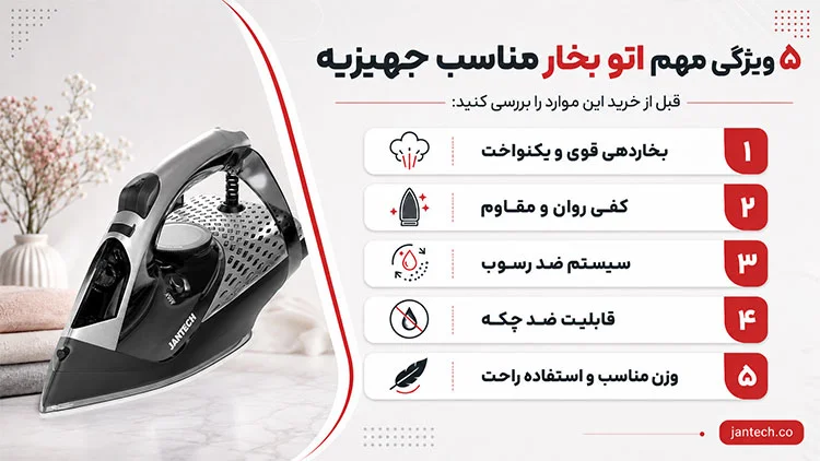 راهنمای انتخاب بهترین اتو بخار مناسب جهیزیه