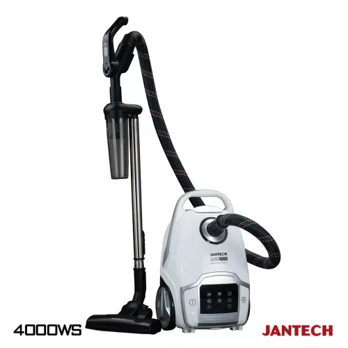 خرید و قیمت جاروبرقی جانتک مدل TECHPRO MASTER 4000 WS رنگ سفید نقره ای