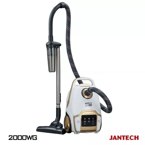 خرید و قیمت جاروبرقی جانتک مدل CYCLONE EFFICIENCY 2000 WG رنگ سفید طلایی