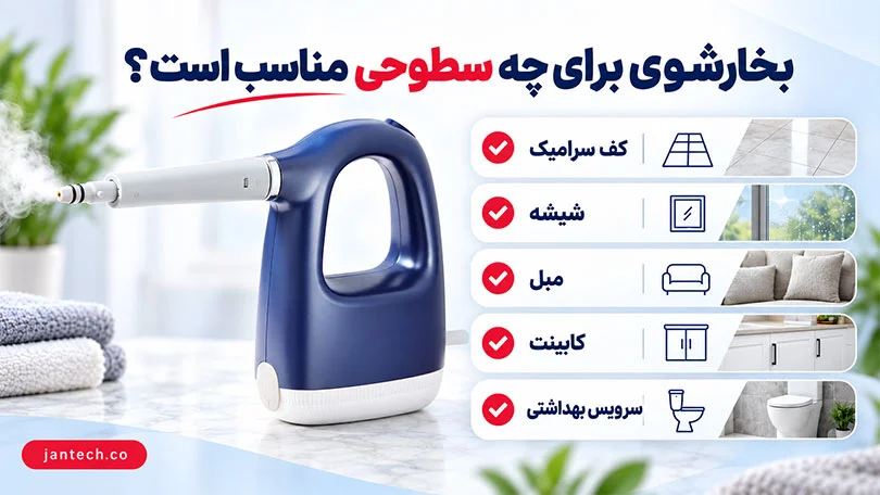 سطوح قابل تمیز کردن با بخارشوی در خانه